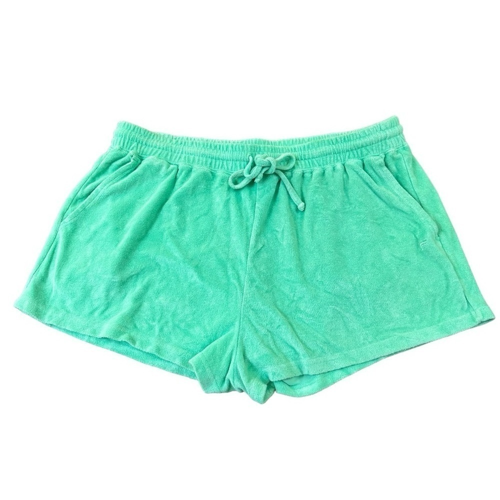 Fabletics Mint Green Terry Cloth Pull-On Casual Beach Lounge Athletic Sh… - Picture 4 of 11